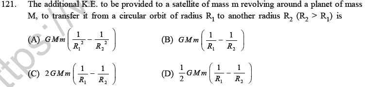 NEET UG Physics Gravitational MCQs-26