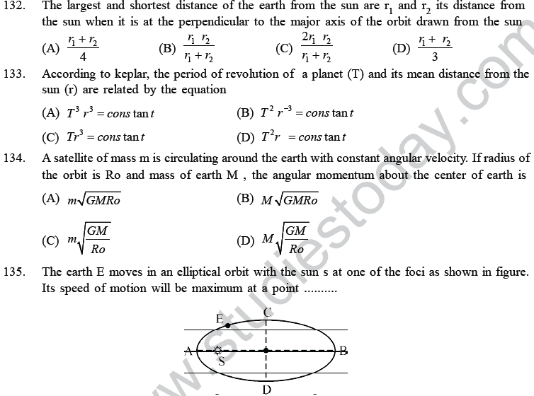 NEET UG Physics Gravitational MCQs-29