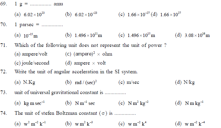 NEET UG Physics Kinetics and Measurement MCQs-2
