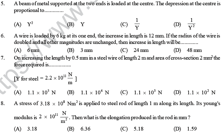 NEET UG Physics Properties of Liquid of Solid MCQs-1
