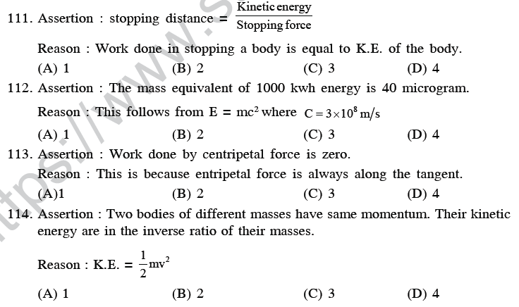 NEET UG Physics Work Energy MCQs-29