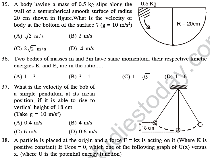 NEET UG Physics Work Energy MCQs-8