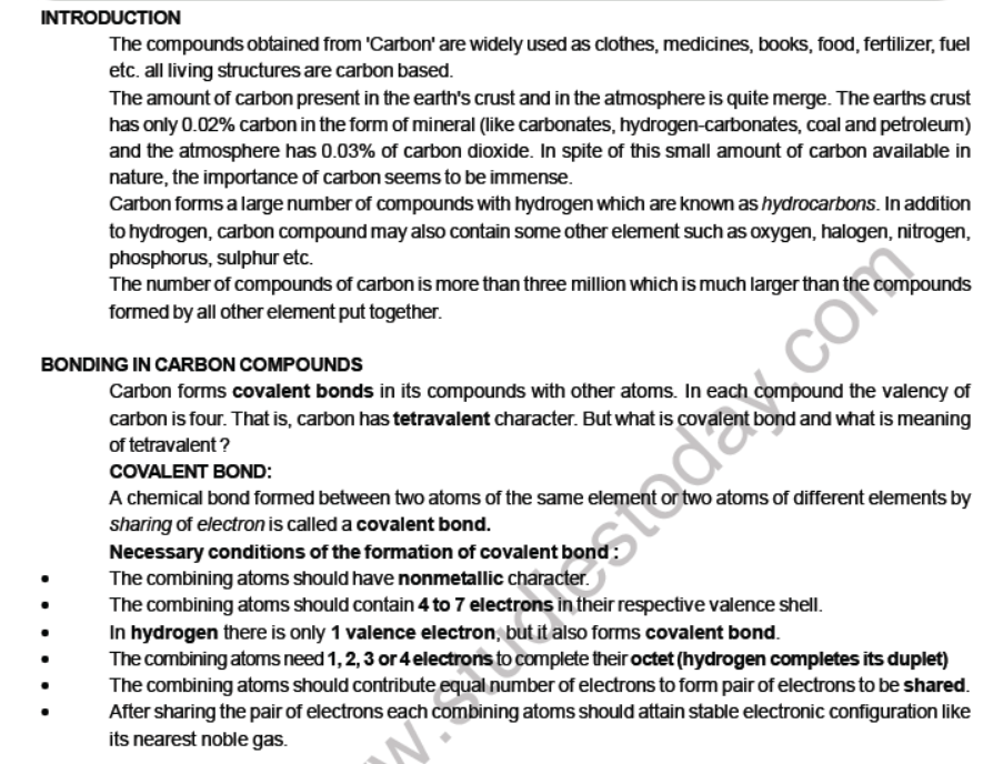 JEE Chemistry Carbon And Its Compounds Notes A