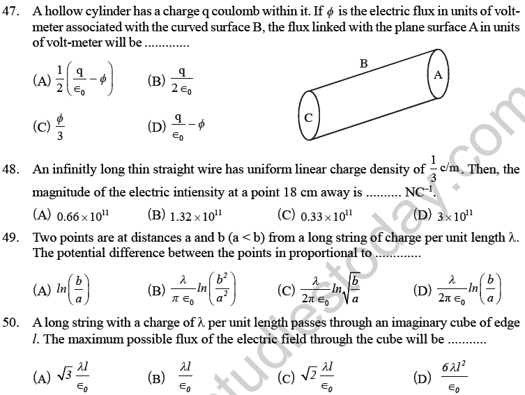 NEET UG Physics Electrostatics MCQs-13