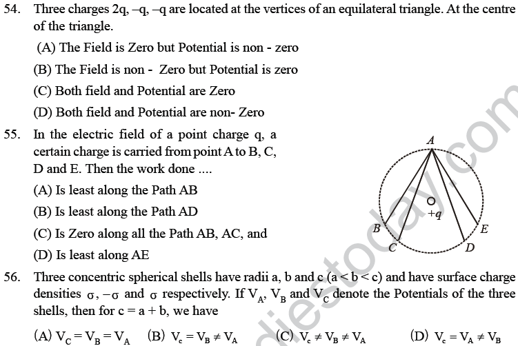 NEET UG Physics Electrostatics MCQs-15