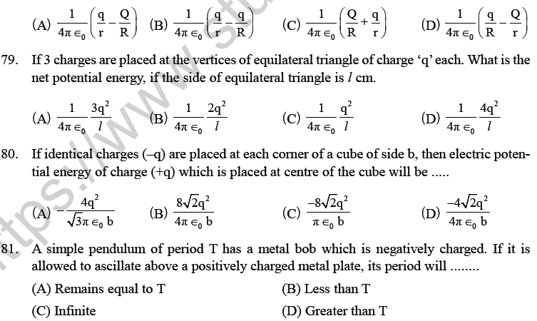 NEET UG Physics Electrostatics MCQs-22