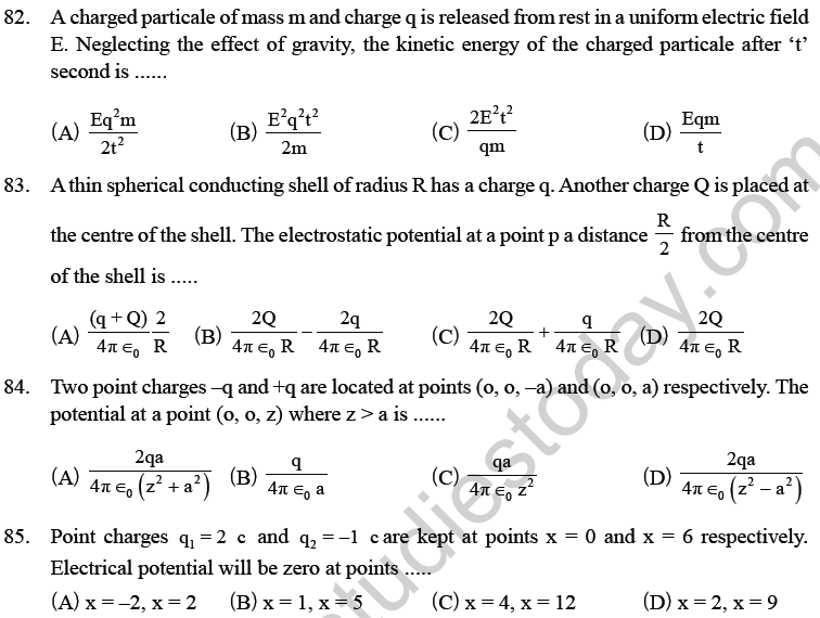 NEET UG Physics Electrostatics MCQs-23