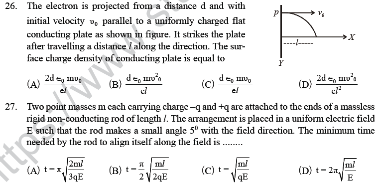 NEET UG Physics Electrostatics MCQs-6