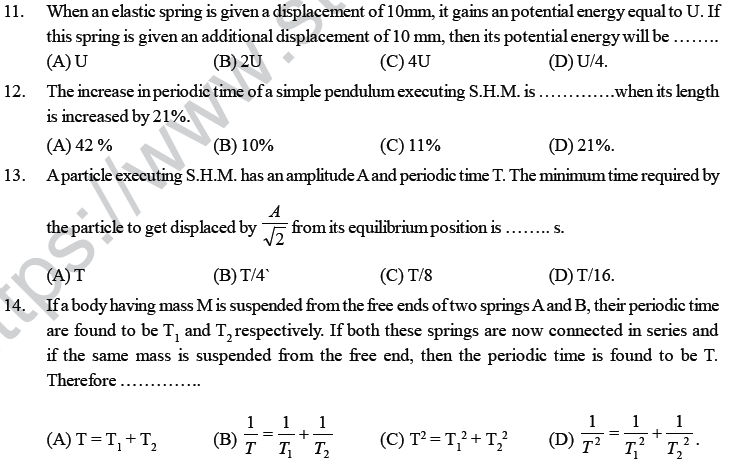 NEET UG Physics Oscillations and Waves MCQs-12