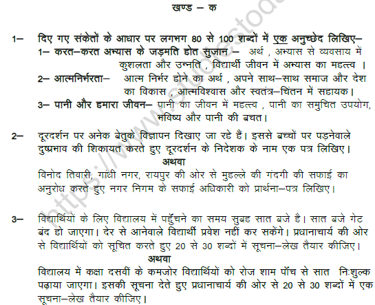 CBSE Class 10 Hindi Question Paper 2022 Set B Solved 1