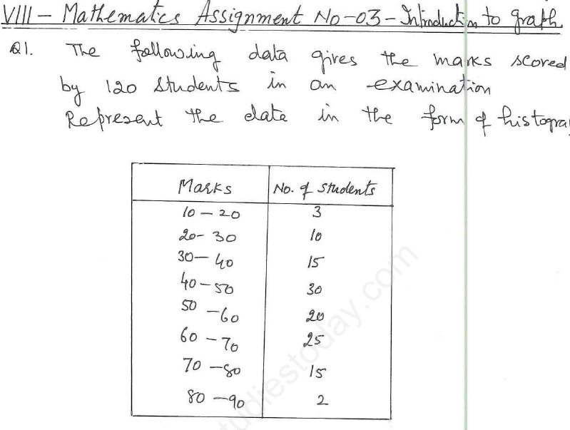 CBSE Class 8 Introduction to Graphs Assignment 6