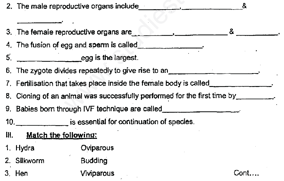 CBSE Class 8 Science - Reproduction in Animals (4)