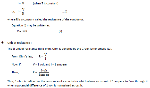 Class 10 Science Electricity Exam Notes