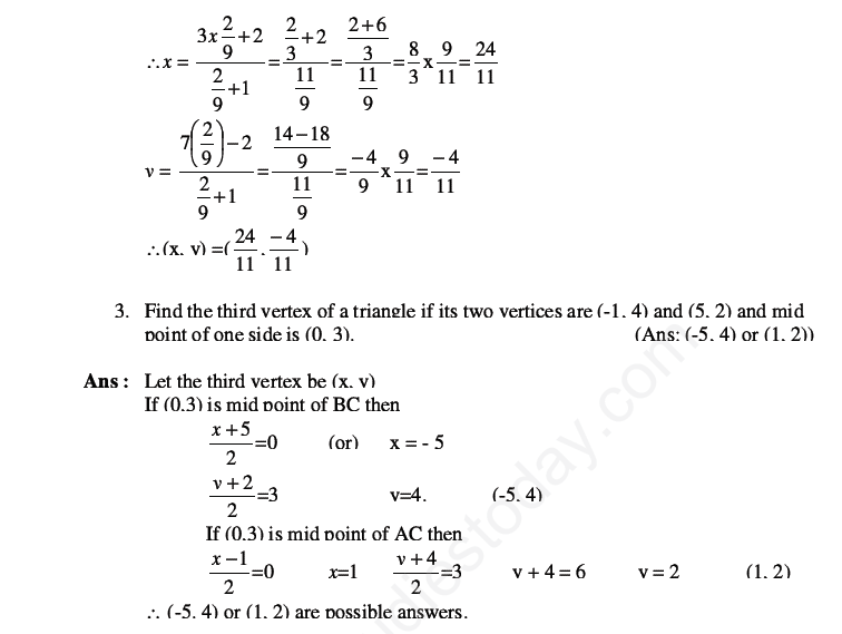 Coordinate Geometry Assignment 11