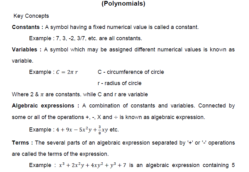 Polynomials