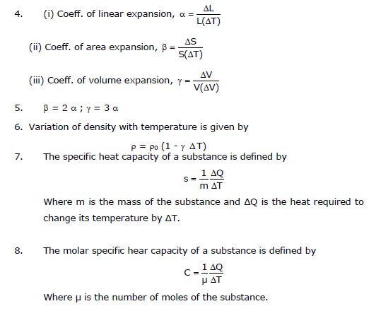 CBSE Class 11 Physics Thermal Properties Of Matter Notes
