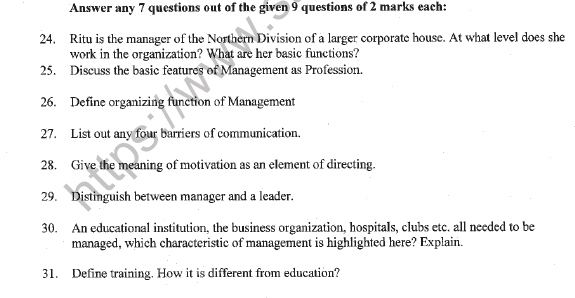 CBSE Class 12 Business Administration Sample Paper 2021 Set A Solved 5