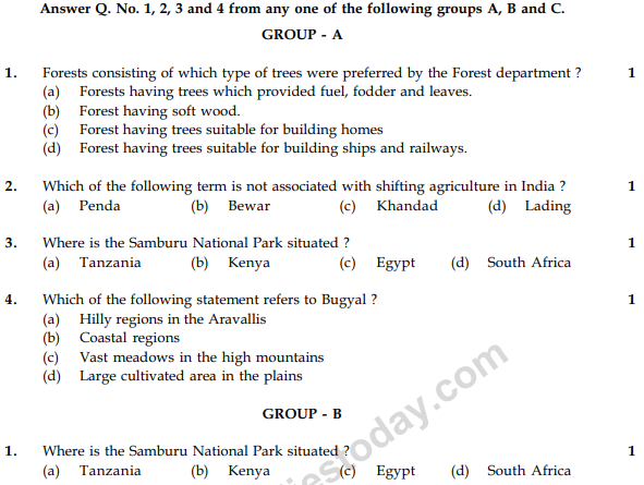 CBSE Class 9 Social Science Sample Paper Set 11