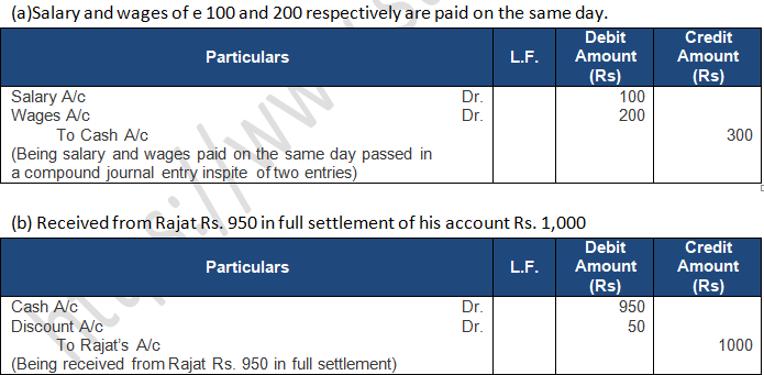 TS Grewal Accountancy Class 11 Solution Chapter 8 Journal (2019-2020)-