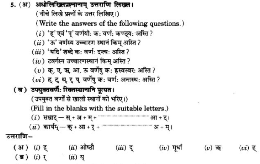 ncert-solutions-class-9-sanskrit-chapter-1-sanskritvarnmala ucharan
