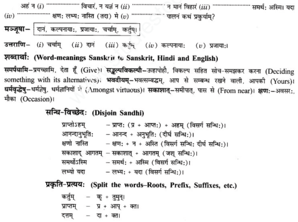 ncert-solutions-class-9-sanskrit-chapter-11-na-dharmvraddhushu-vy-smishyate