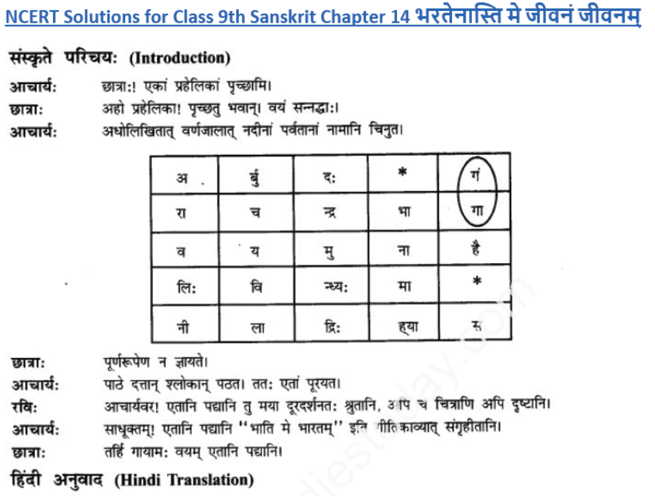 ncert-solutions-class-9-sanskrit-chapter-14-bhartenasit-me-jeevan-jeevanam
