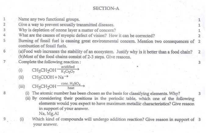 CBSE Class 10 Science Sample Paper 2017 (8)