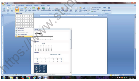 Class 5 Computer Science Table Creation in Word Notes1
