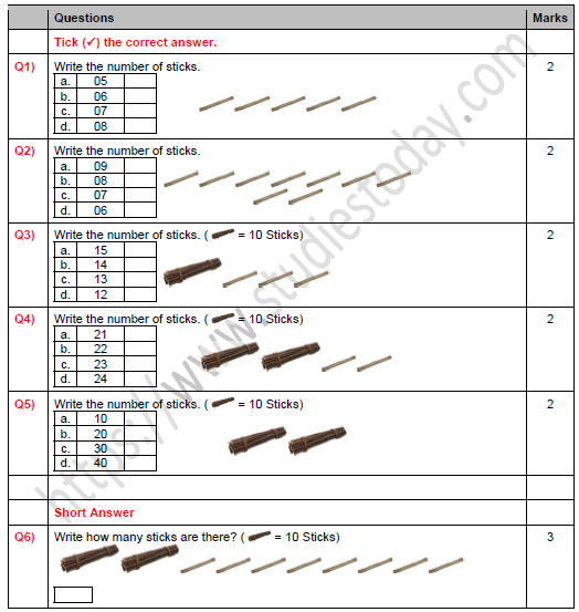 CBSE Class 1 Maths How Many Worksheet Set E